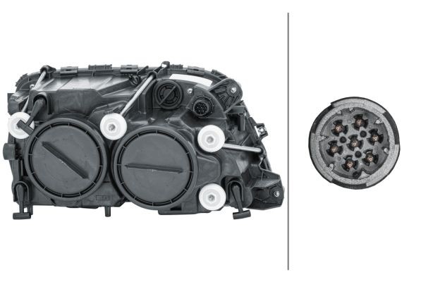 фара !левая с корректором H7/H1/PY21W/W5W/24V\ MB Actros III 08> 1EH009513-031 HELLA