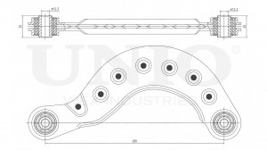 Рычаг подвески поперечный задний верхний SSP-40175 UNIO