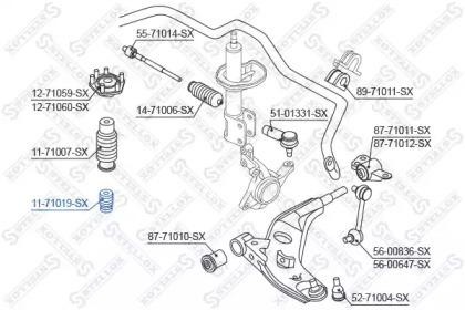 отбойник амортизатора переднего!\ Mazda 323/323F 94-98/Xedos 6 94> 11-71019-SX STELLOX