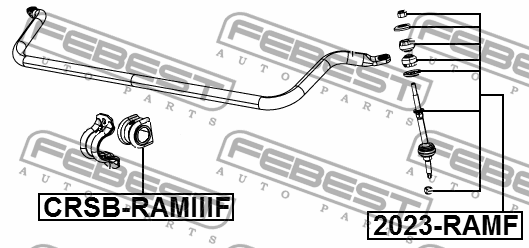 ТЯГА СТАБИЛИЗАТОРА ПЕРЕДНЯЯ подходит для DODGE RAM IV 2009-2018 2023-RAMF 2023-RAMF FEBEST
