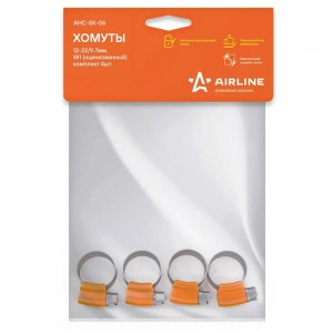 Хомуты 12-22/9,7 мм, W1 (оцинкованный), в компл. 4 шт. AHC-SK-06 AHC-SK-06 AIRLINE