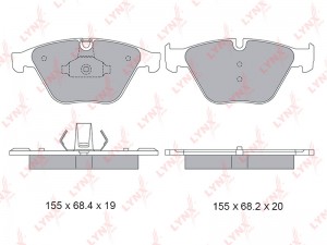 Колодки тормозные дисковые передние BD-1435 LYNXAUTO