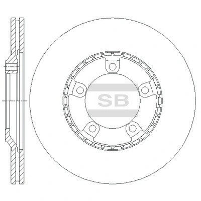 Диск тормозной HYUNDAI H1/H100/PORTER передний вент.D 253мм. SD1034 SD1034 SANGSIN