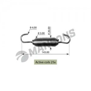 Пружина стяжная возвратная тормозной трещетки (Mansons SPR001) SPR001 MANSONS