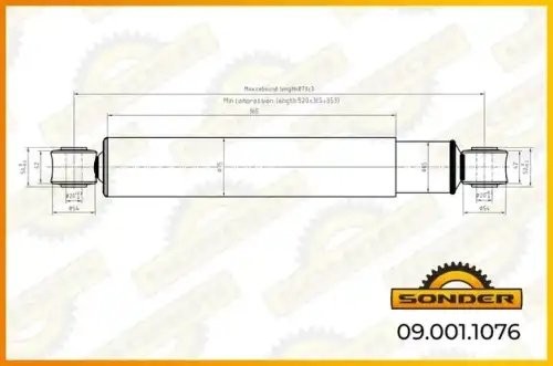 Амортизатор подвески (задний) WABCO о.н 4386006040 — 2 года безусловной гарантии 090011076 SONDER