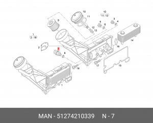 Датчик MAN давления 6Bar MDS1.3 OE 51274210339 MAN