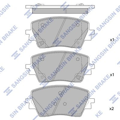 Колодки тормозные HYUNDAI Kona (23-) передние (4шт.) SANGSIN SP4379 SANGSIN