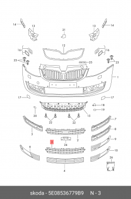 OCTAVIA (A7) (2013>) 5E0 853 677 9B9 VAG