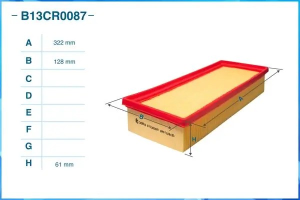 Фильтр воздушный B13CR0087 B13CR0087 CWORKS
