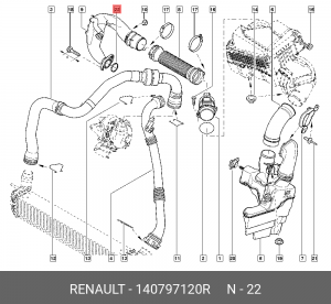 УПЛОТНИТЕЛЬ ВОЗД.ПАТРУБКА (РЕЗ) 140797120R 140797120R RENAULT