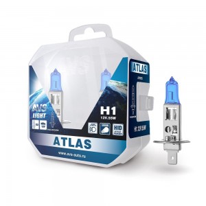 к-т ламп! галогенных H1 55W 12V 5000K PB ATLAS (уп.2шт)\ A78905S AVS