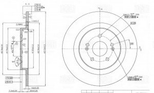 Диск торм. для а.м Chery Tiggo 8 19- зад. d313 DF084409 DF084409 TRIALLI