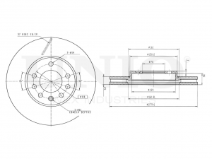 Диск тормозной передний BRD-20019 UNIO