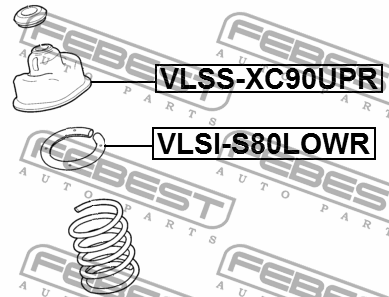 Опора амортизатора задняя VOLVO XC90 2003- VLSS-XC90UPR VLSS-XC90UPR FEBEST