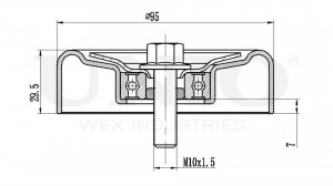 Ролик направляющий приводного ремня TNS-10253 UNIO