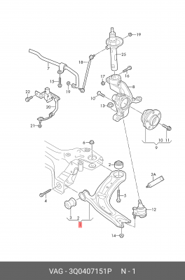 CONTR ARM 3Q0 407 151 P VAG