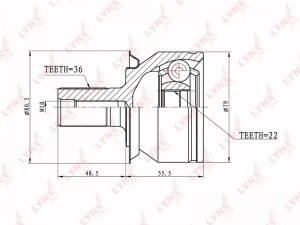 ШРУС наружный MAZDA 3 (03-09) комплект LYNX CO-5102 LYNXAUTO