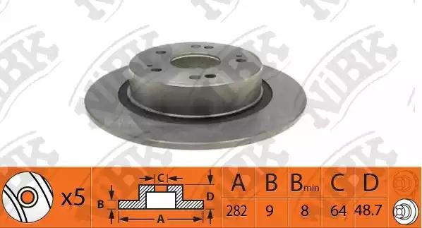 Диск тормозной HONDA ACCORD 2008 RN1409 RN1409 NIBK