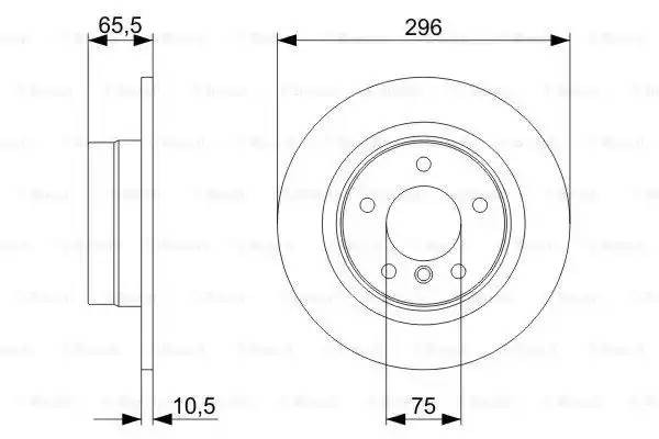 Диск тормозной BMW 1 (E81) (06-12) задний (1шт.) BOSCH 0 986 479 306 BOSCH