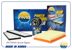Комплект фильтров (масл.+возд.+салон.) HYUNDAI Accent Tagaz AMDSETF22 AMD.SETF22 AMD