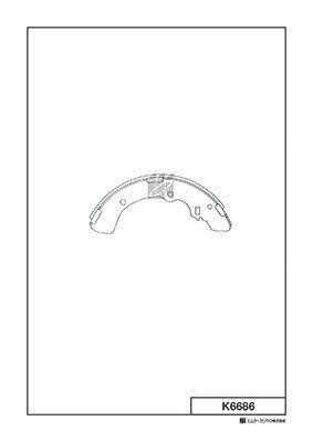 Колодки тормозные барабанные Mitsubishi L300 1.6-2.5D &4WD 87- K6686 K6686 MK KASHIYAMA