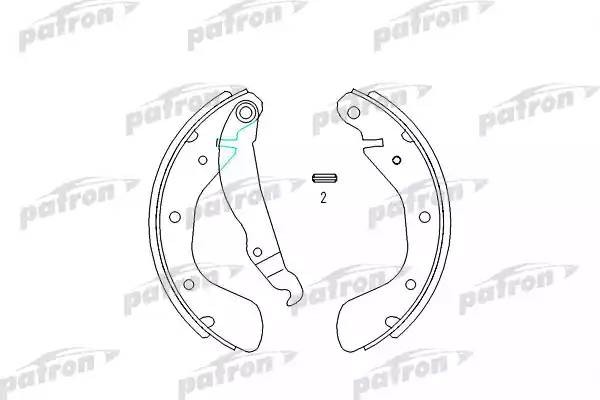 Колодки тормозные OPEL Astra F (98-05),Corsa A (82-93) задние барабанные (4шт.)  PSP334 PATRON