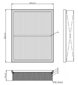 Фильтр для а/м Dongfeng DF6 (22-) 2.3D (возд.) (TR55621) TR55621 CARVILLE RACING