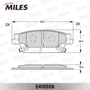 Колодки тормозные задние (Смесь Low-Metallic) CADILLAC SRX 04-08 (TRW GDB4452) E E410556 MILES