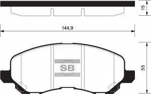 Колодки тормозные MITSUBISHI ASX/LANCER/OUTLANDER/DODGE CALIBER передние SP1360 SP1360 SANGSIN