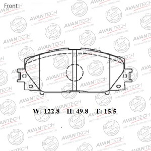 Колодки тормозные дисковые Avantech передние (противоскрипная пластина в компл.) AV297 AVANTECH