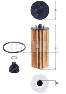 Фильтр масляный OX815/1D MAHLE KNECHT