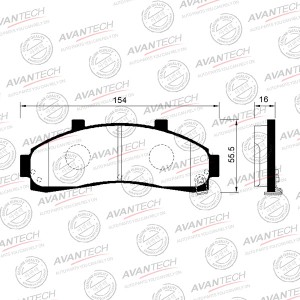 Колодки тормозные дисковые Avantech передние (противоскрипная пластина в компл.) AV175 AVANTECH