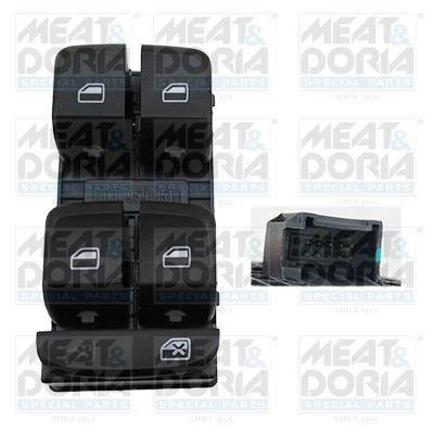 Блок управления AUDI A4 (B8) (08-12),Q5 8R (09-17) стеклоподъемниками MEAT&DORIA 26144 MEAT DORIA