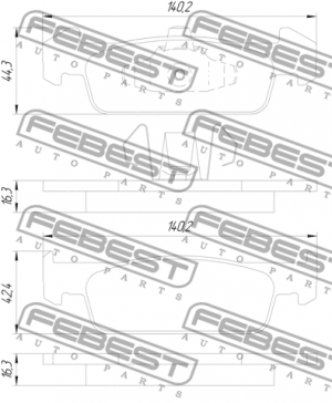 Колодки тормозные передние 2401-LOGIIF FEBEST