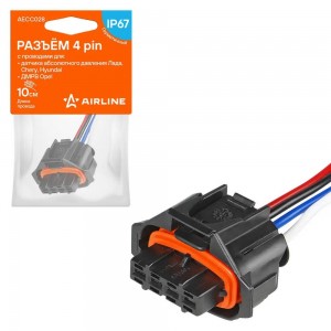 Разъём 4 pin с проводами для датчика абсолют. давления Лада, Chery, Hyundai, для AECC028 AIRLINE