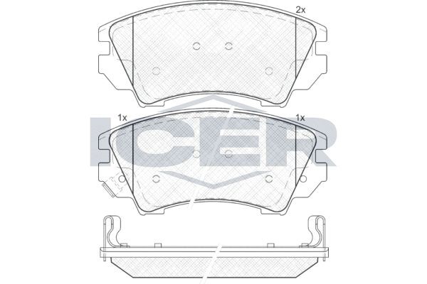 181913 колодки дисковые передние!\ Opel Insignia 2.0CDTi 190HP/2.0Turbo 08> 181913 ICER