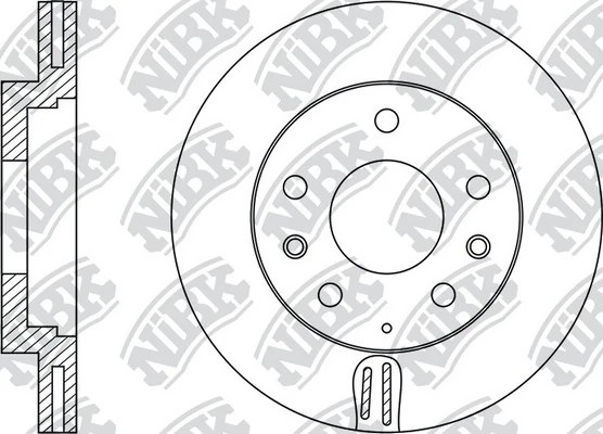 Диск тормозной MAZDA 6 (02-07),323 (98-04),626 (98-02) передний (1шт.) NIBK RN1513 NIBK