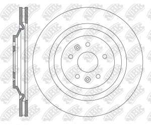 Диск тормозной CHERY Exeed (19-) передний (перфорированный) (1шт.) NIBK RN2581DSET NIBK