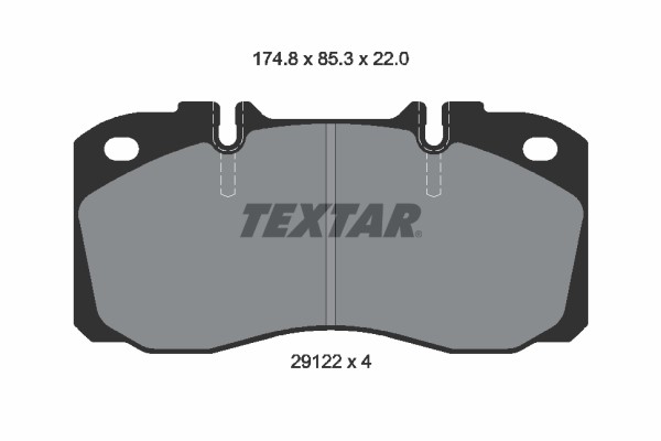 Колодки тормозные IVECO дисковые (175x86x22) (4шт.) TEXTAR 2912204 TEXTAR