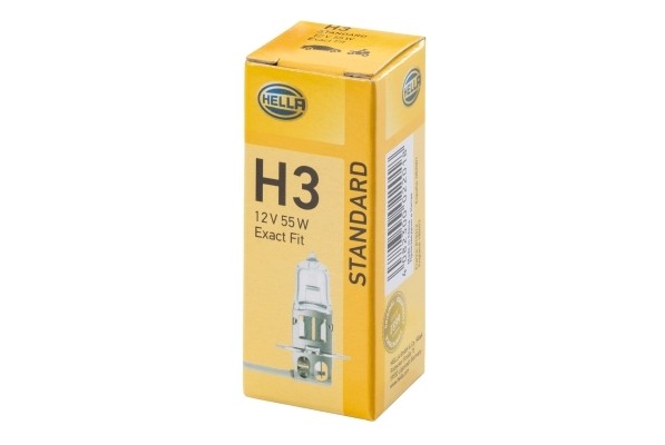 Лампа галогенная H3 12V 55W "Hella" (PK22s) 8GH002090-131 HELLA