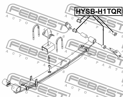 ВТУЛКА ЗАДНЕЙ РЕССОРЫ ЗАДНЯЯ подходит для HYUNDAI H-1/STAREX (TQ) 2007- HYSB-H1T HYSB-H1TQR FEBEST