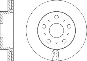 Диск тормозной VOLVO S60,S80,V70 (97-) передний (1шт.) NIBK RN1167 NIBK