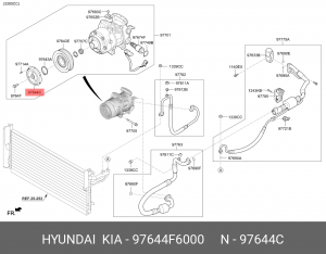 Ступица-компрессор 97644-F6000 97644F6000 HYUNDAI KIA