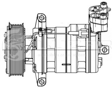 Компрессор кондиц. для а/м Nissan Tiida (04-)/Note (06-) 1.6i  LCAC14AX LCAC14AX LUZAR