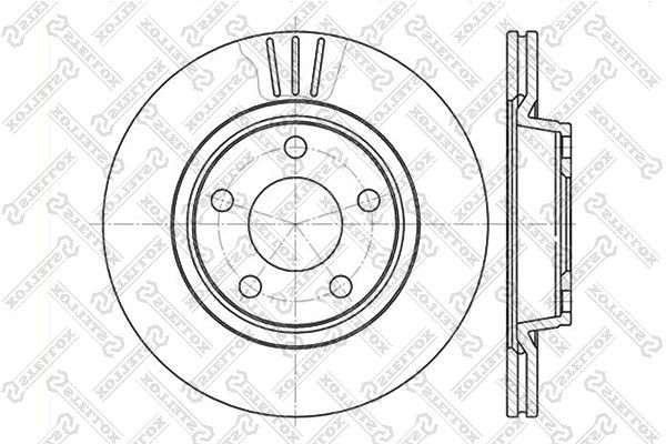 диск тормозной передний!\ Audi А4, VW Passat 1.6-1.9TDi 96> 6020-4762V-SX STELLOX