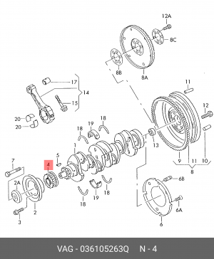 шестерня коленвала!\ VW, SEAT, Skoda Octavia 036 105 263 Q VAG