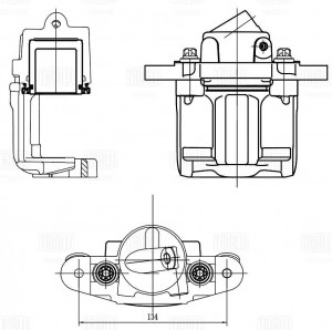 Суппорт 2110 (левый) R-13 без скобы "TRIALLI" d=48 мм CF 413 TRIALLI