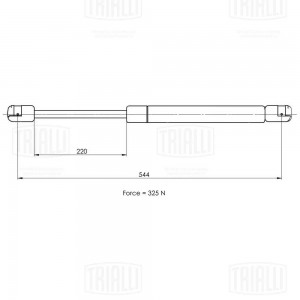 Упор газовый (амортизатор) Ford Fiesta (08-)/Fiesta (12-) (крышки багажника) (GS GS1005 TRIALLI