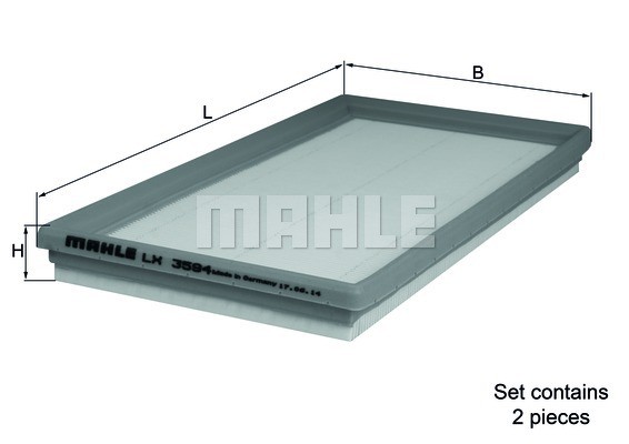 Фильтр воздушный MERCEDES C (W204),E (W211) (2шт.) MAHLE LX3594/S MAHLE KNECHT