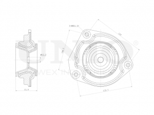 Опора амортизатора передняя RMP-13064 UNIO